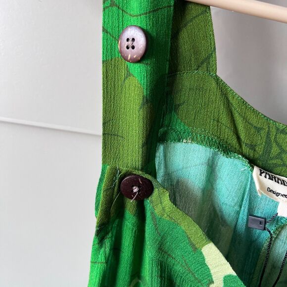 Paradise Now Hawaii Kaloflauge Shortie Overall Jumper Romper‎ Women Small Leaves - Picture 10 of 16